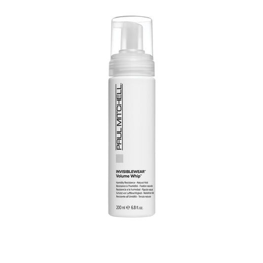 Paul Mitchell Invisiblewear Extra-Body Whip Conditioning Mousse, Humidity Resistance, Natural Finish, For Fine Hair, 6.8 fl. oz