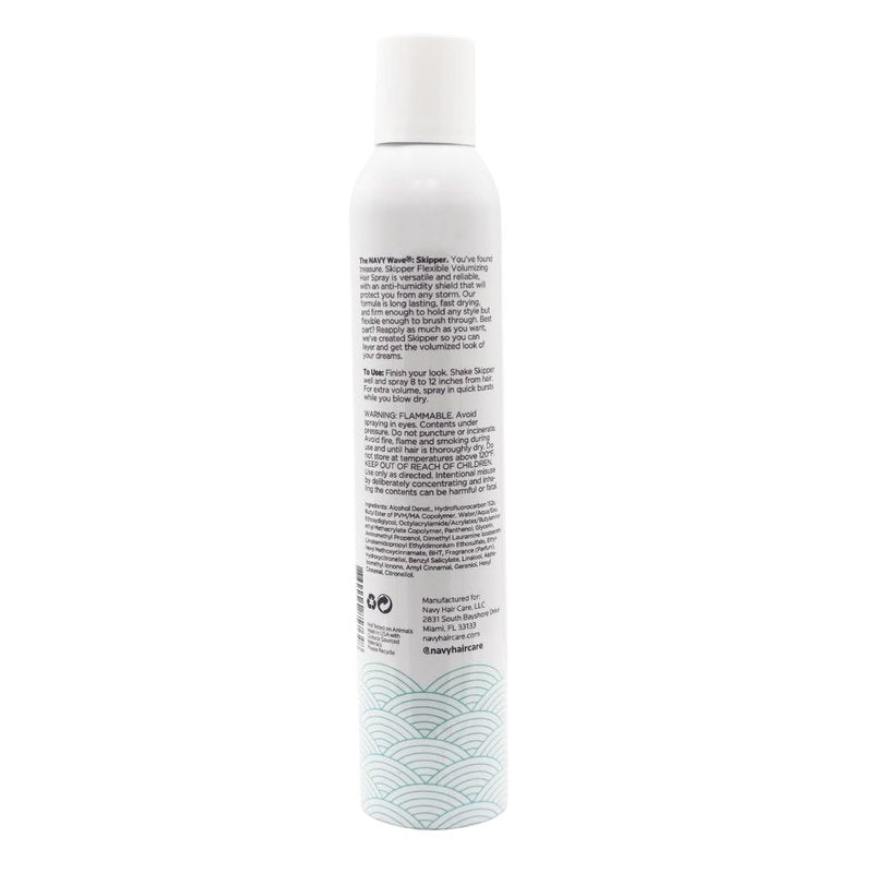 NAVY HAIR CARE Skipper Thickening and Volumizing Hair Spray | Flexible Hold with Buildable Volume for Fine, Thin Hair | Brushable Finish, Humidity Resistant, Fast-Drying | 10 Oz