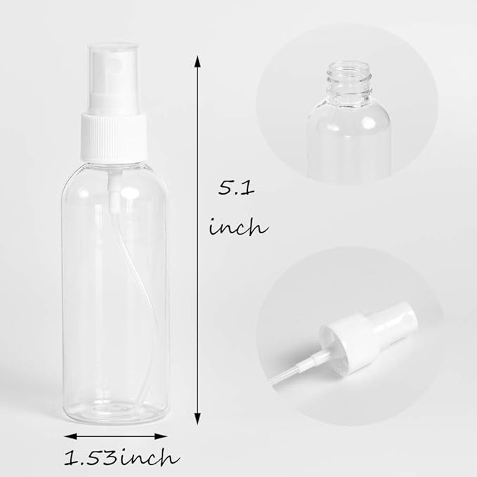 20 Pack Small Spray Bottle, 2.7oz/80ml Travel Spray Bottle, Empty Fine Mist Spray Bottles, Refillable Mini Spray Bottles with Labels