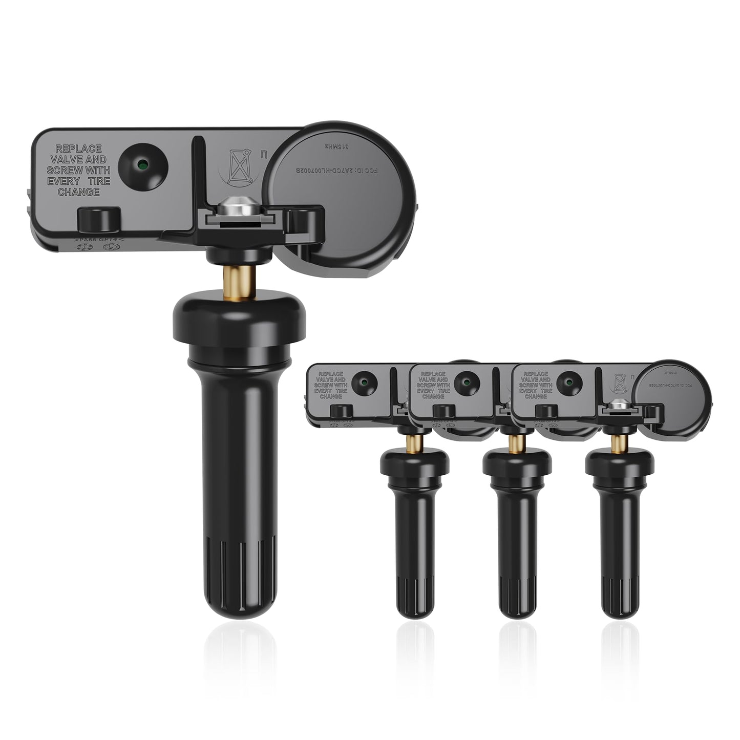 RENECTIV TPMS Sensor 4-Pack GM,315Mhz Tire Pressure Monitor Sensors Compatible with GM Chevy Buick GMC Pontiac Hummer Saturn Replace OE#13581558 13586335 13598771 13598772