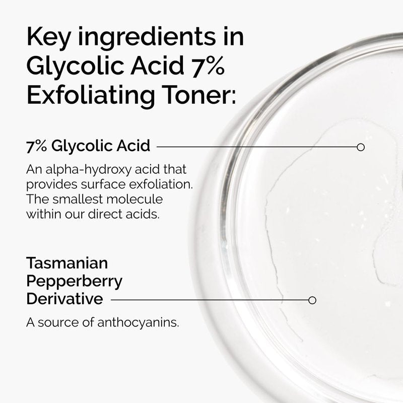The Ordinary Glycolic Acid 7% Exfoliating Toner, Brightening and Smoothing Daily Toner for More Even-Looking Skin Tone, 3.4 Fl Oz (Pack of 2)