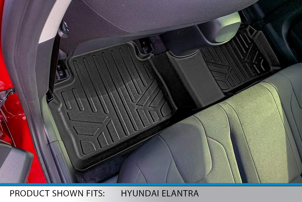 SMARTLINER Custom Fit All Weather 2 Row Floor Mats and Cargo Liner Set Compatible with 2021-2025 Hyundai Elantra