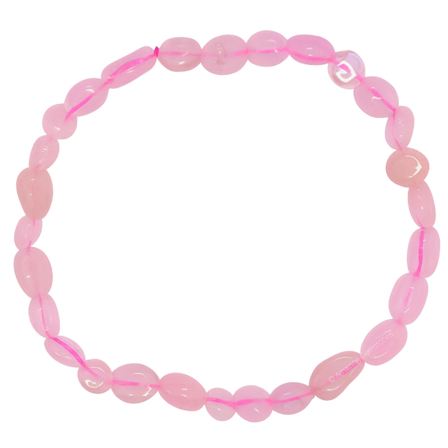 Amazing Gemstone Rose Quartz Bracelet for Women Men's Gifts - Chakra Protection Mens Bracelet - Rose Quartz Crystal Tumbled Stone - Beaded Pulseras Para Hombres Mujer Christmas Stocking Stuffers