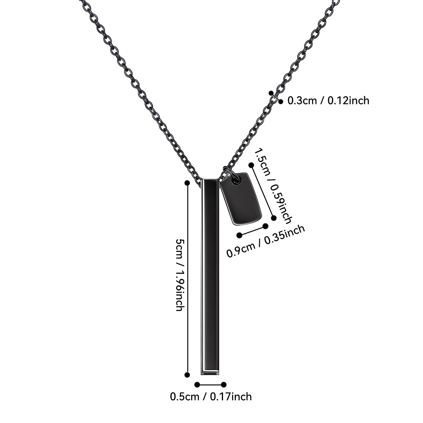 ENFANTRY Breathing necklace Mindfulness Anxiety necklace breathing Black Stainless Steel Stress Relief pendant Meditation Anxiety Relief Gifts for Women Men