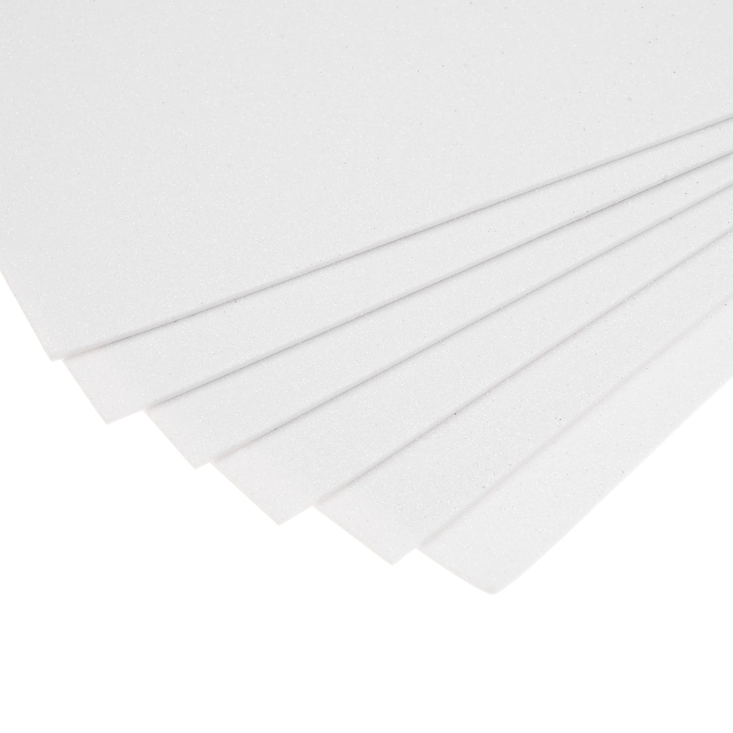 uxcell White Shiny EVA Foam Sheets 23.6x15.7in 1.3mm Thick for Crafts DIY 6 Pcs