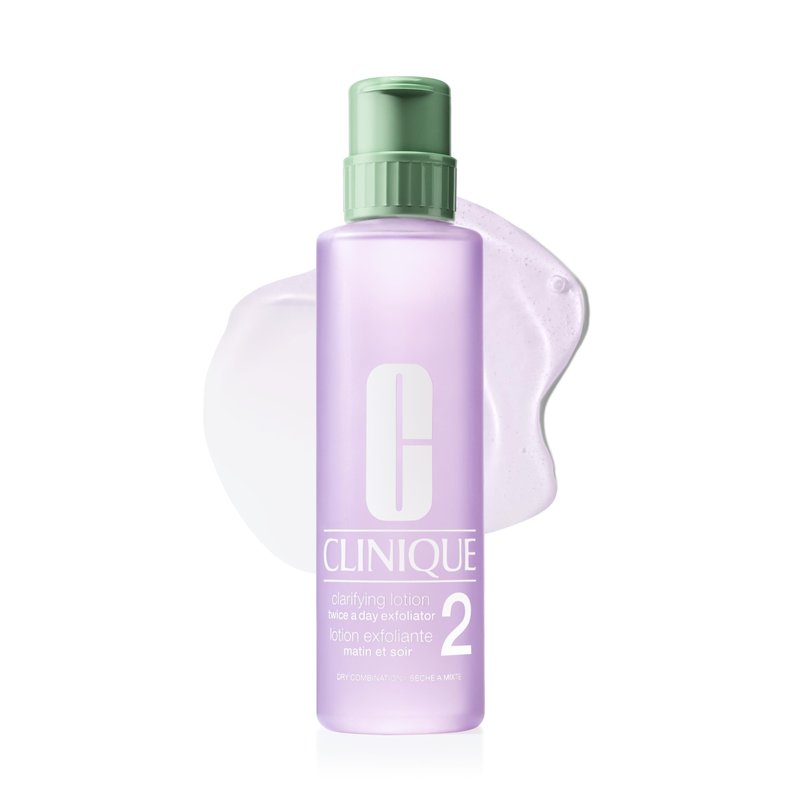 Clinique Clarifying Lotion 2 | Gentle Exfoliator For Dry Combination Skin Types | Face Toner With Witch Hazel | Step 2 in 3-Step Skin Care Routine, 16.5 Fl Oz