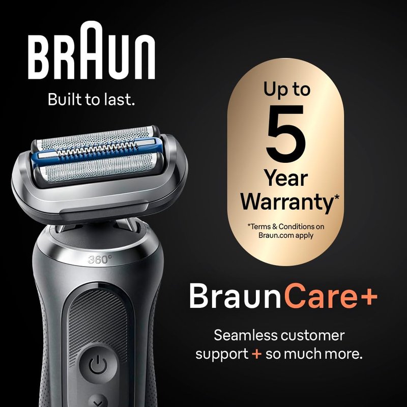 Braun Series 7 70 Shaver Stainless Steel Battery Powered Maleelectric shaver