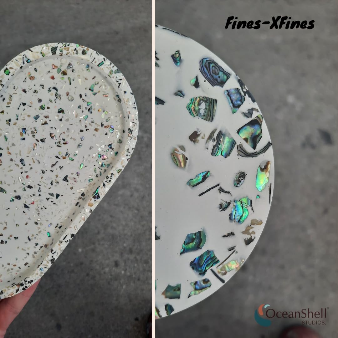 Abalone (Pāua) Shell Pieces-2.65oz Pack-for Crafts, Jewelry Making, Resin Art, Inlay, Home Decorations, Fishtank Supplies, DIY Projects - Satin, Fines Size 0.19"-0.59" (5-15 mm) 2.65oz (75grams)