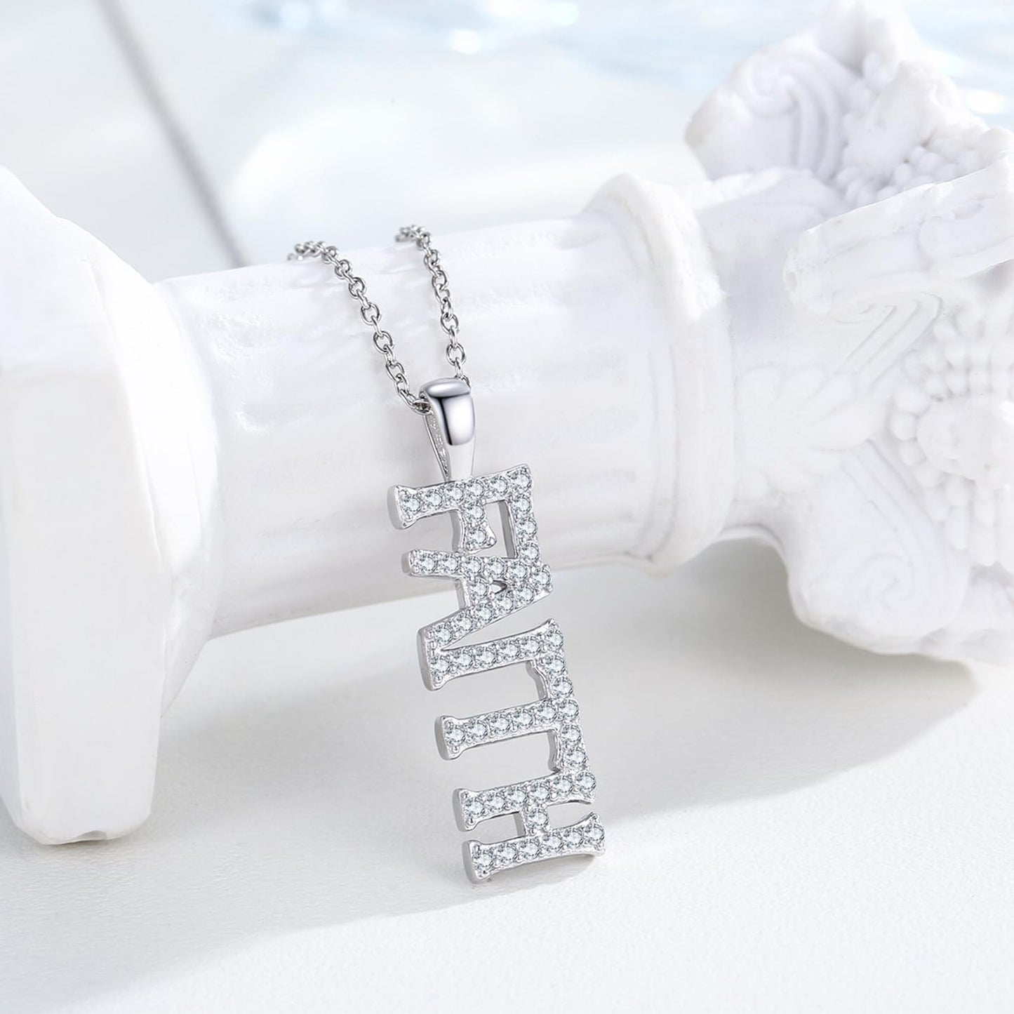 Dreamboat Faith Necklace for Women Sterling Silver Christian Necklace Pendant Confirmation Religious Jewelry Faith Gifts for Women