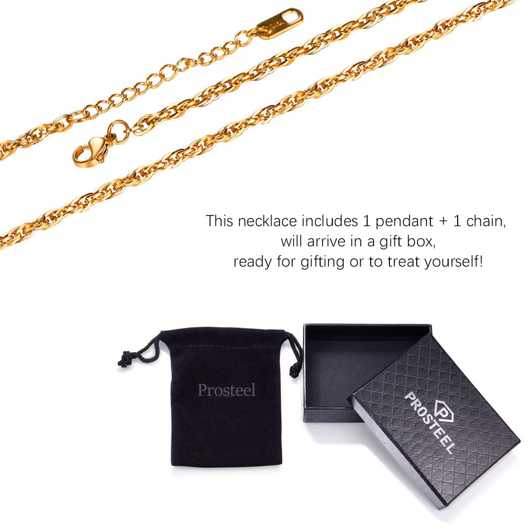 PROSTEEL Personalized Customize Diffuser Aromatherapy Necklace,Perfume Locket Pendant Charm,Delicate Rose Flower Women Jewelry,18K Gold Plated