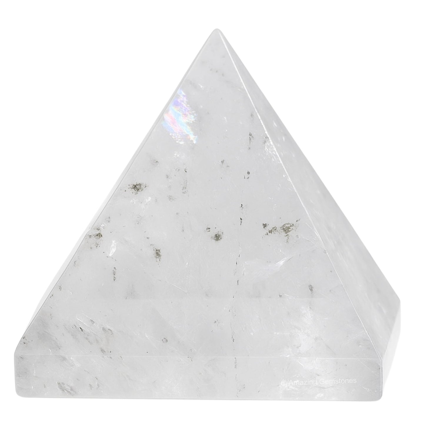 Amazing Gemstone Clear Quartz Pyramid Crystal Healing Stones - 1.5" Great Pyramid Figurine of Natural Stone Pyramid for Meditation, Reiki, Chakra Balancing and Crystal Pyramids Grid