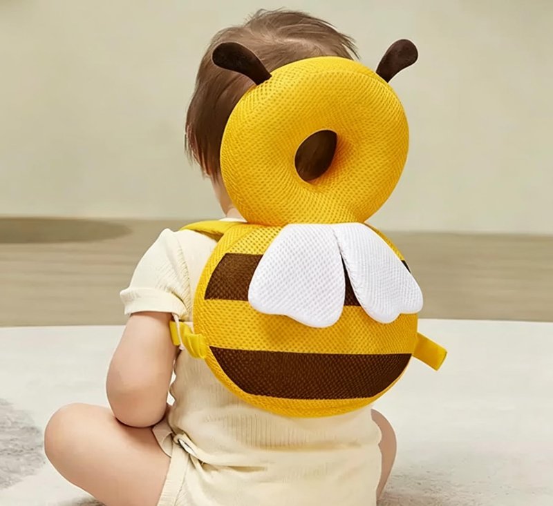 MINOCHI Baby Head Protector Backpack Soft Breathable Safety Cushion for Walking and Crawling, Unisex Toddler