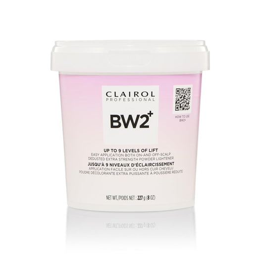 Clairol Professional BW2+ Dedusted Extra Strength Powder Lightener for Hair Highlights, 8 oz.