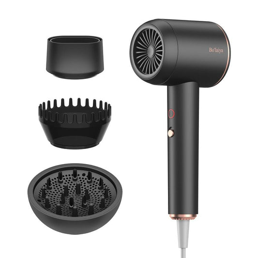Professional Ionic Hair Dryer | Powerful Low Noise Hair Dryer | Constant Temperature for Fast Hair Drying | with Hair Diffuser, Cluster Nozzle and Comb for Curly (Pink)