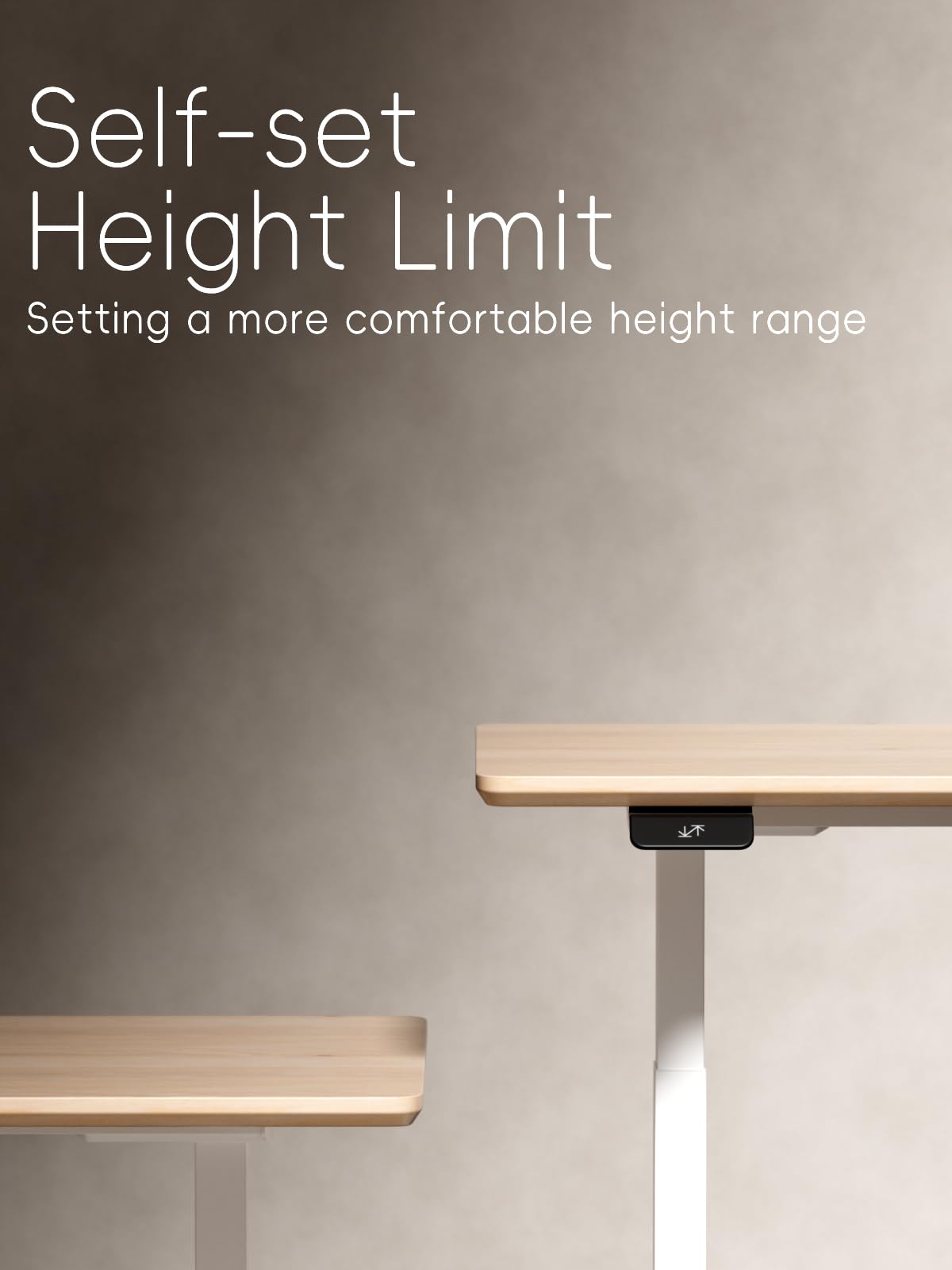 Standing Desk Frame 2 Stages with Smart Paddle Controller.Gyroscope Sensitive to collisions.Heavy Duty Adjustable Desk Frame for 40 to 72 inch Table Tops,Dual Motor,Load 275 lbs.White