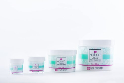 NAIL FACTORY - PROFESSIONAL GRADE FAST SET CLEAR ACRYLIC POWDER 22 OZ, Professional Acrylic Powder for Sculpting & Building Nails.