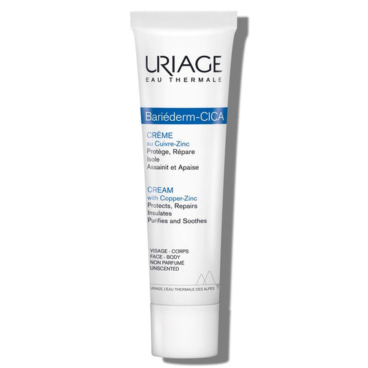 Uriage Bariéderm-CICA Multi-Purpose Restoring Cream with Copper-Zinc & D-Panthenol, Enhances Skin Repair, For All Ages & Skin Types, Fragrance-Free