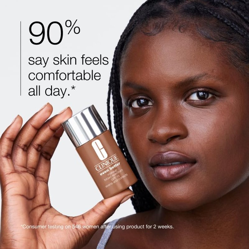 Clinique Liquid Foundation SPF 15 - Even Better Makeup for Dry & Oily Skin | Medium Coverage, Natural Finish, Evens Skin Tone
