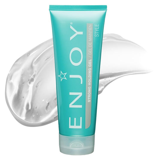 Enjoy Strong Holding Gel, Versatile, Alcohol Free Styling with Medium to Strong Hold & Volume Boost (8 oz)