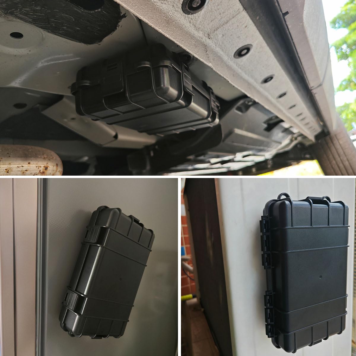 Upgrade Large 7.3''x4.2'' Magnetic Key Holder Under Trucks Car,Car Key Fob Holder,Heavy-Duty Magnetic Key Box Under Car,Hide a Key,Strong Magnetic Key Hider Outside for Hiding Keys【Splash Resistant】