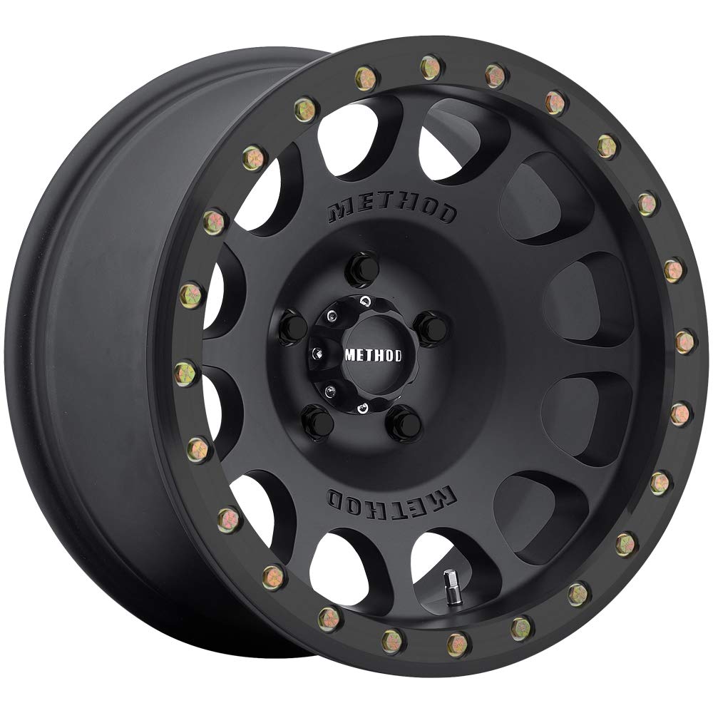 Method Race Wheels 105 Beadlock Matte Black 17x8.5" 6x5.5", 0mm offset 4.75" Backspace, MR10578560500B