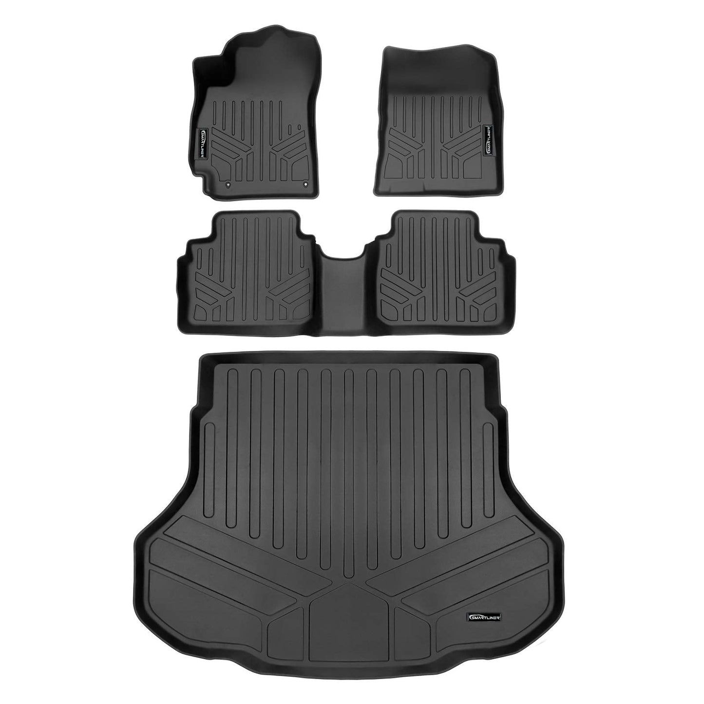 SMARTLINER Custom Fit All Weather 2 Row Floor Mats and Cargo Liner Set Compatible with 2021-2025 Hyundai Elantra