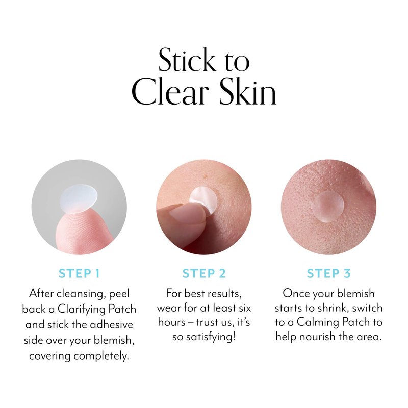 Bliss Clear Genius Blemish Patches – Salicylic Acid & Zinc for Fast Relief & Prevention, Clarifying Spot Treatment - 3 Pack