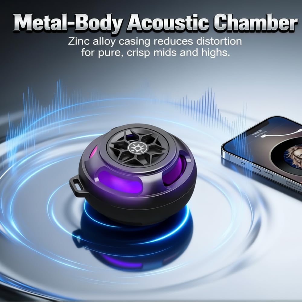Starphen Speaker with Fidget Spinner , 2026 New Bluetooth 6.0 Fidget Toys for Adults Men, Metal Spinning Speaker with HD Sound, Unique Anxiety Relief Gadgets Gifts for Men