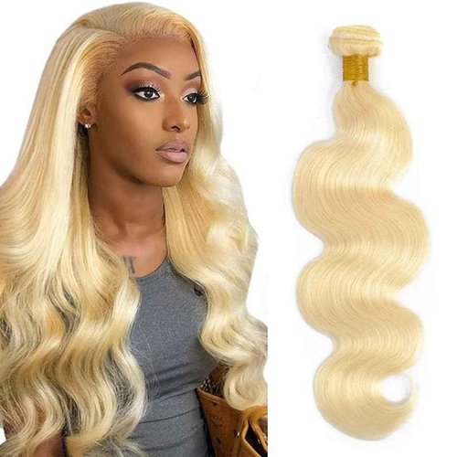 Habiliana Bundles Human Hair 22 24 26 Inch Body Wave Blonde 613 Human Hair Bundles 11A Unprocessed Brazilian Virgin Quick Weave Hair Extensions for Black Women