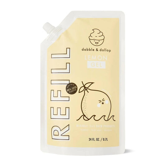 Dabble & Dollop Tangerine Body Wash Refill - All Natural Fragrances, Dermatologist Tested, Tear-Free, Non-Irritating, Hypoallergenic, pH Balanced, Leaping Bunny Certified (24oz)