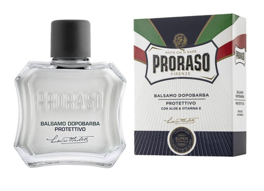 Proraso After Shave Balm - Aloe Vera & Vitamin E - Protective After Shave Cream Formula for Dry, Rough Skin & Beard - Premium Italian Shaving for Men - 3.4oz