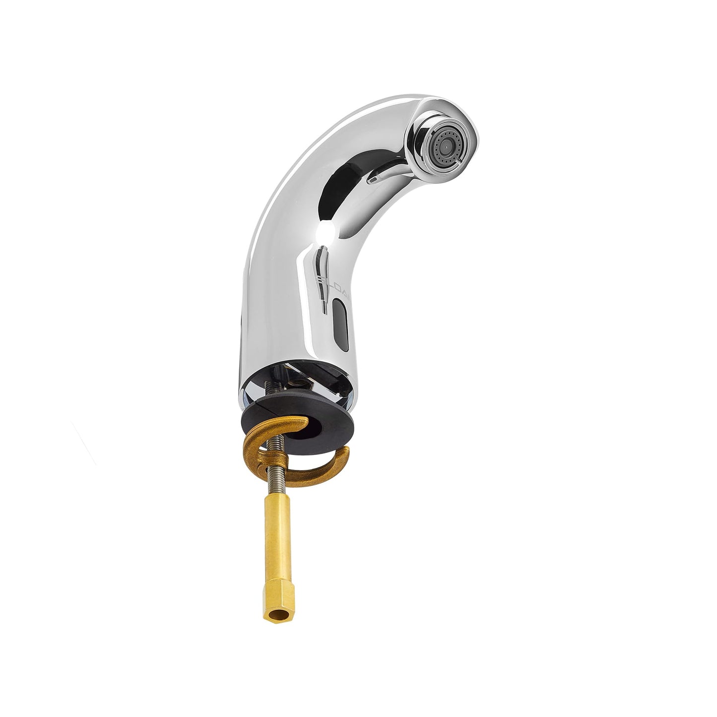 Sloan SF-2100 Sensor Activated Touch-Free Faucet, Commercial Grade w/Mounting Hardware - 0.5 GPM Plug Adapter Hardwired Deck-Mounted Low Body with 4" Trim Plate, Polished Chrome Finish, 3362103