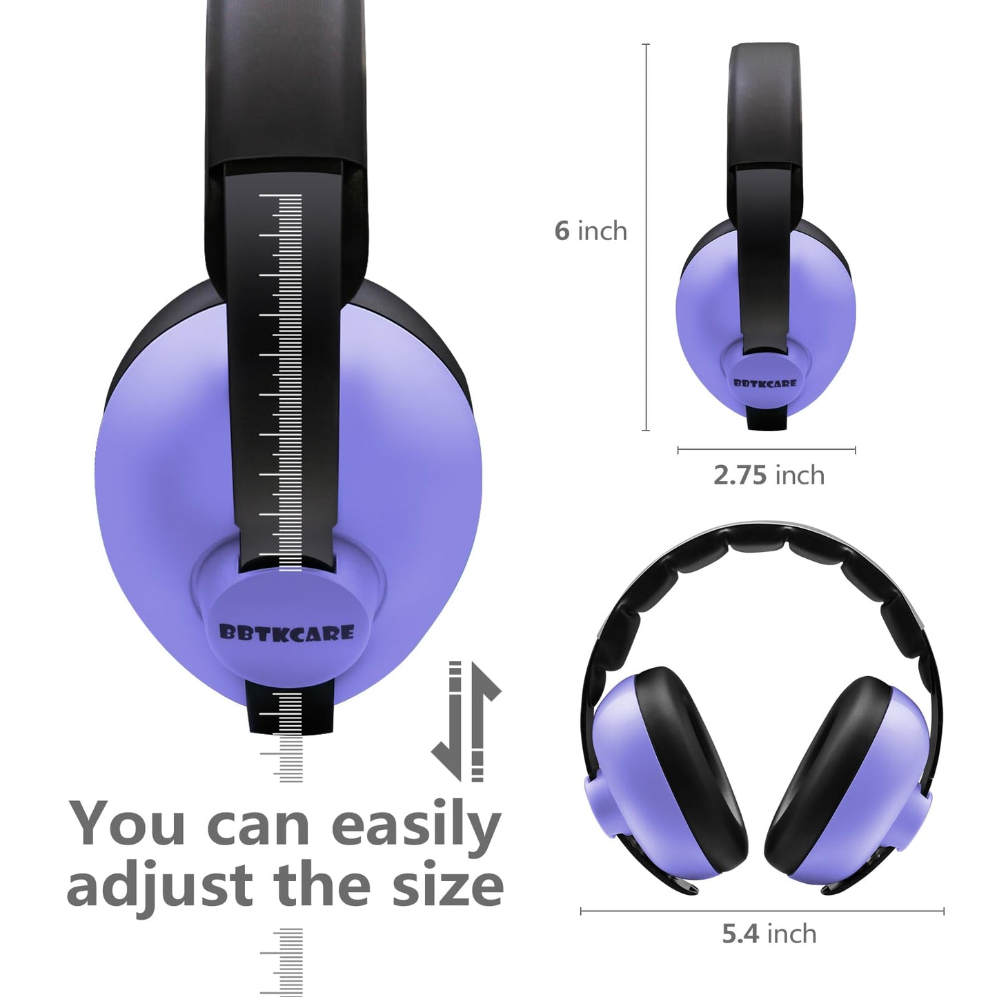 BBTKCARE Baby Ear Protection Noise Cancelling Headphones for Babies for 3 Months to 3 Years