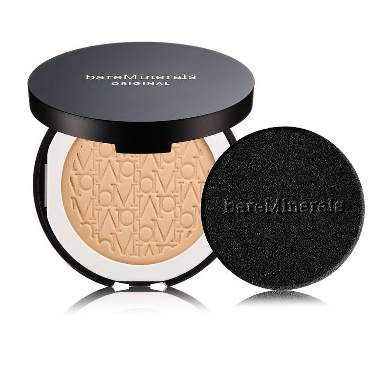 bareMinerals Original Pressed Powder Foundation Mineral SPF 15 – Talc-Free, Natural Luminous Finish, Buildable Coverage, Vegan, Clean Beauty