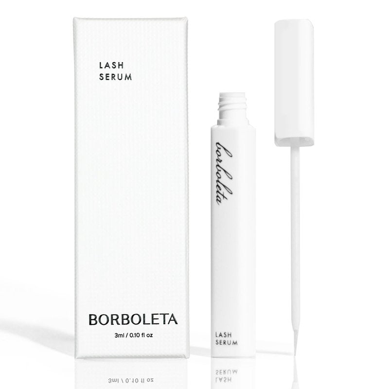 Borboleta Lash Serum, Eyelash Serum for Longer, Thicker, and Fuller Looking Natural Eyelashes, (Full Size, 3 Month Supply)