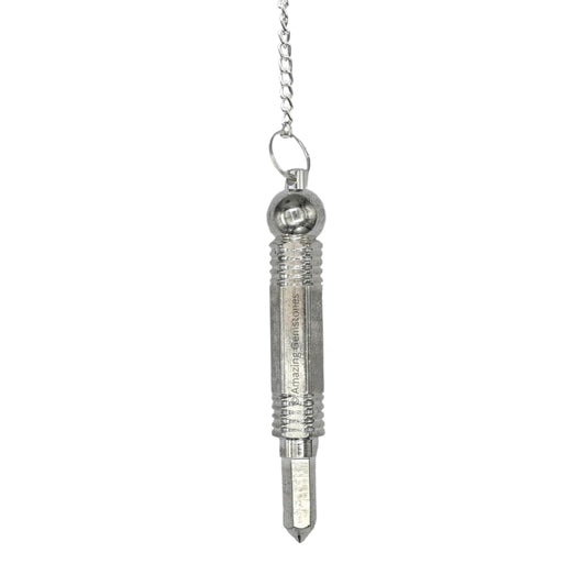 Amazing Gemstone Healing Metal Pendulums for Divination, Silver 3 Piece Openable Steel Copper Pendulum High Energy Pendulo de Bronce Pendulos de Mesa MP73