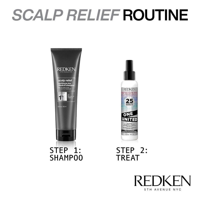 Redken Anti-Dandruff Shampoo, For Dandruff Control, Soothes Scalp, For Dry & Flaking Scalp, Dermatologist Tested, Scalp Relief, 8.5 fl.oz./250ml