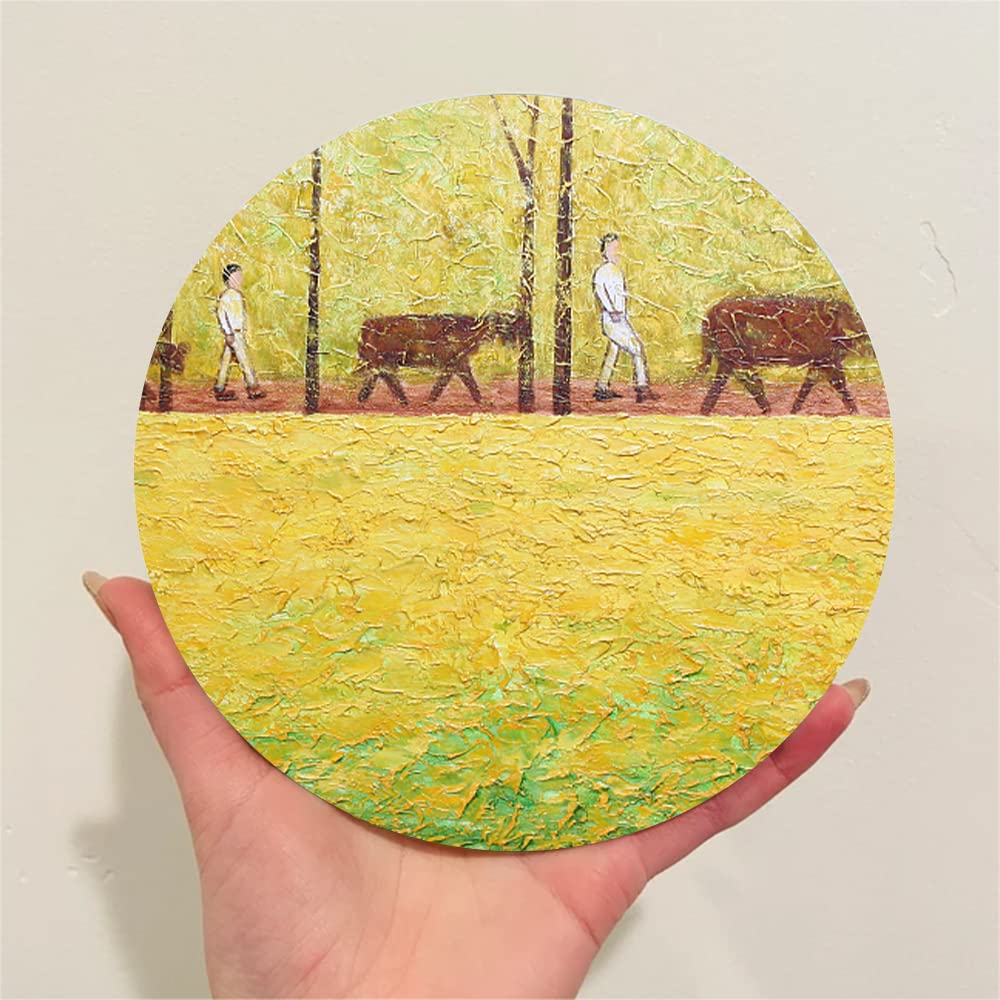 8 Pack Round Painting Canvas Panels, 8in Oil Painting Canvas Multipack for Acrylic, Oil, Gouache, Tempera Paints & Wet Art Media