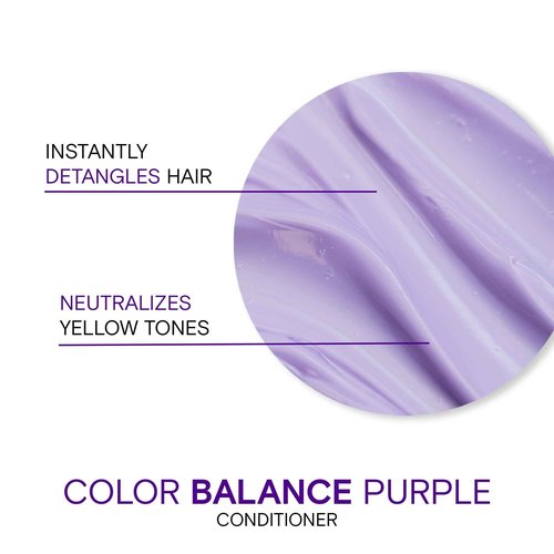 Joico Color Balance Purple Shampoo and Conditioner | For Cool Blonde or Gray Hair | Eliminate Brassy Yellow Tones | Boost Color Vibrancy & Shine | UV Protection | With Rosehip Oil & Green Tea Extract