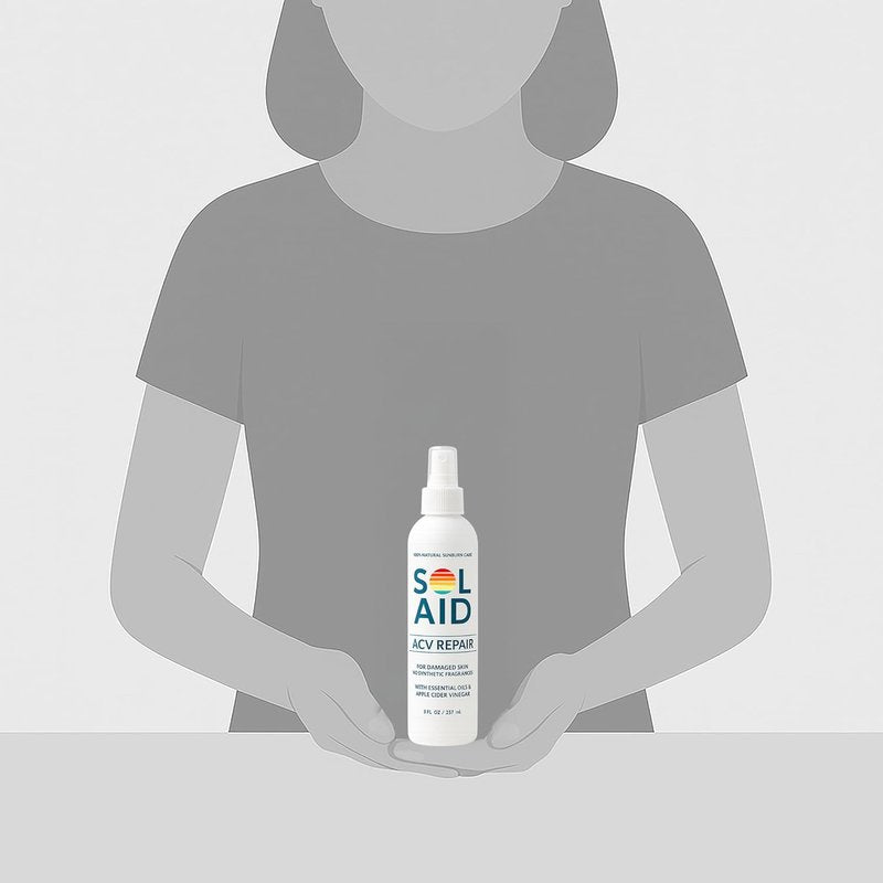 Sol Aid After Sun Nourishing Mist - 100% Natural ACV Repair Spray | 8 Fl Oz