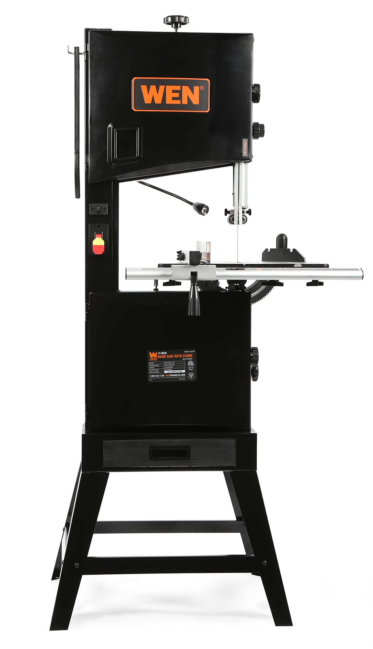 WEN (BA1487) Band Saw with Stand,Two-Speed,Black,14-Inch
