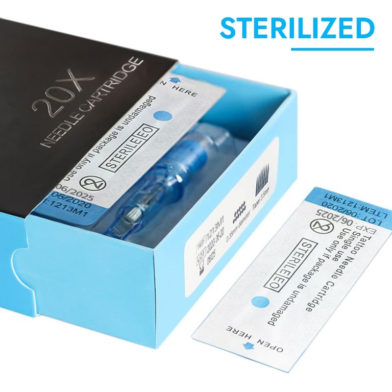 Tattoo Cartridges Needles, 20Pcs Tattoo Needles #10 Bugpin 11 Round Liner with Membrane Disposable Cartridges Tattoo Needles Long Taper for Permanent Makeup Tattoo Supplies (1011RLL)