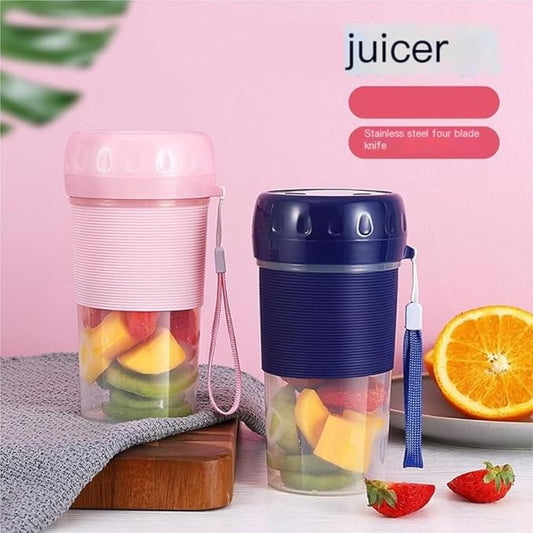 Portable Blender For Juicing - 300ml Capacity, USB - C Rechargeable, 6 Blades For Smooth Drinks, Ideal For Home And Travel -Portable Juice Cup(Pink)