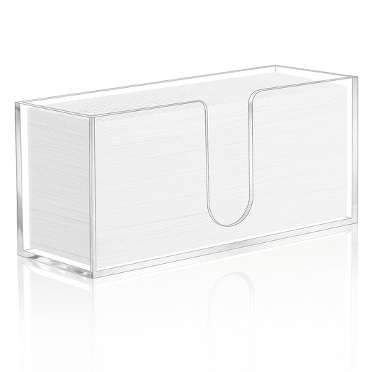1PACK Paper Towel Holder, Countertop Paper Towel Dispenser Bathroom Paper Hand Towels Dispensers Clear Acrylic Napkin Holder Suitable for Z-fold, C-fold or MultiFold Trifold for Bathroom Kitchen