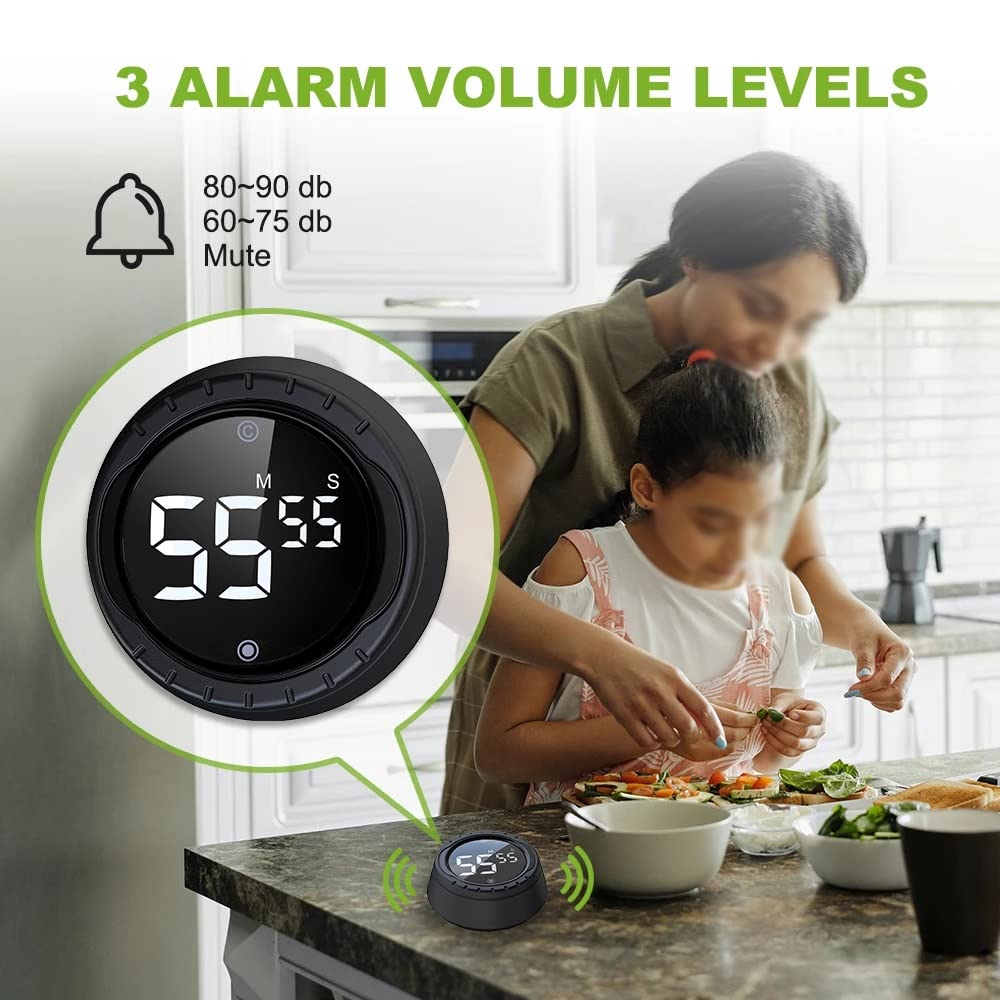 Kitchen Digital LCD Timer Magnetic Countdown Count Down 99 Minute Cooking Alarm(D)