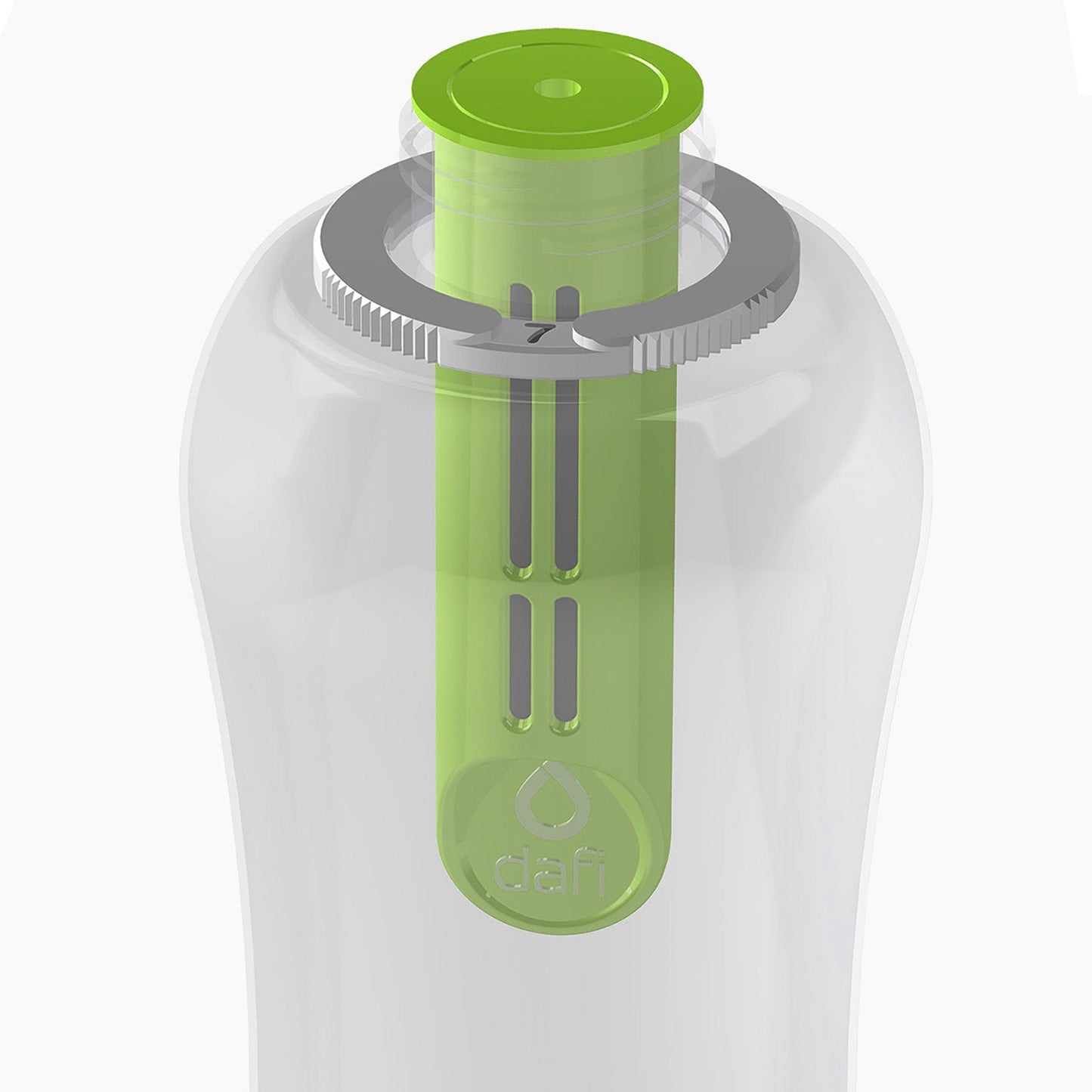 DAFI Water Bottle Filters and Cap Replacements Green | 2-Pack | Last up to 60 Days | Hiking Water Filter, Personal Filtered Water Bottle, Camping Water Filter | BPA-Free | Made in Europe