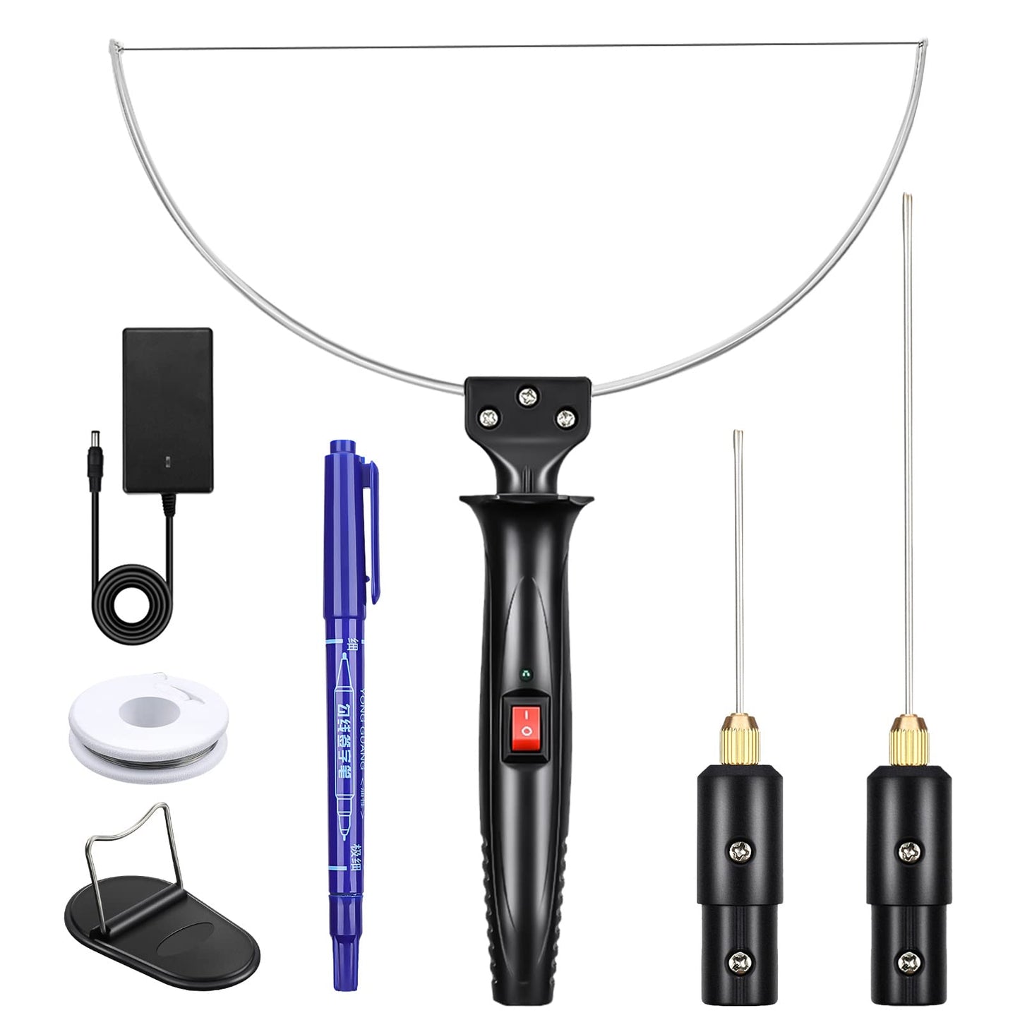 GOCHANGE 3 in 1 Foam Cutter Electric Styrofoam Cutting Tool, 100-240V / 18W Hot Knife Cutting Tool Foam with Electronic Adaptor for Small Cutting Project, DIY Craft, Foam Carving
