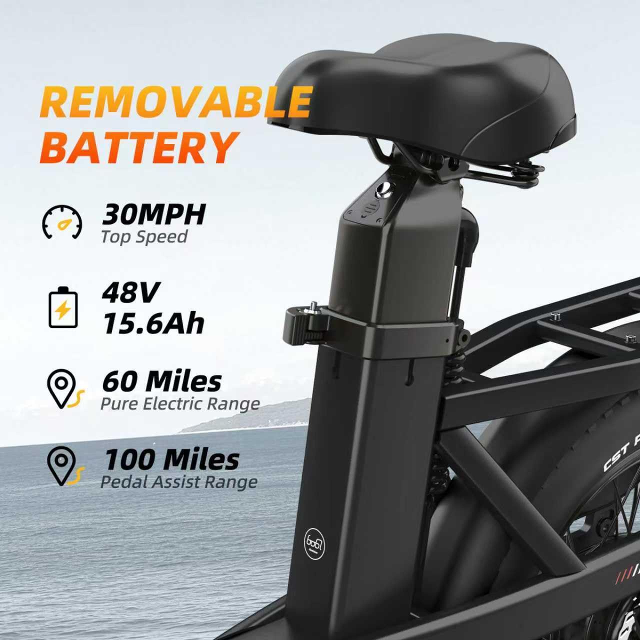 30 MPH Foldable Electric Bikes for Adults 1500W Peak Motor Ebike 20 inch Fat Tire E Bike with 100 Miles Max Range 48V Removable Battery Ebikes Electric Bicycle with Front Suspension 7 Speed E-bike