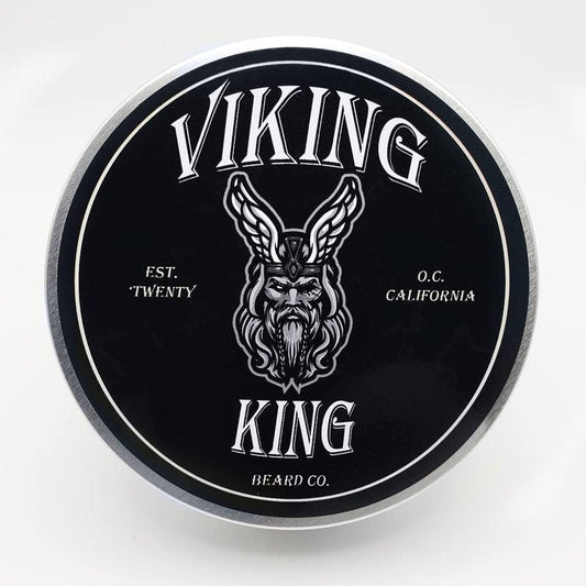 VIKING KING BEARD CO. Beard Balm - Gold (Spiced Vanilla Tobacco)- All Natural Beard Softener and Conditioner - Men's Grooming Product - 4 Ounce Tin