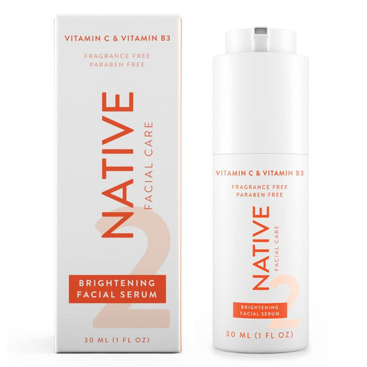 Native Moisturizing Facial Serum Contains Naturally Derived Ingredients | Hydrating Serum with Coconut and Vitamin B3, Revitalize and Repair Your Skin, Fragrance-Free, 30ml, 1 fl oz